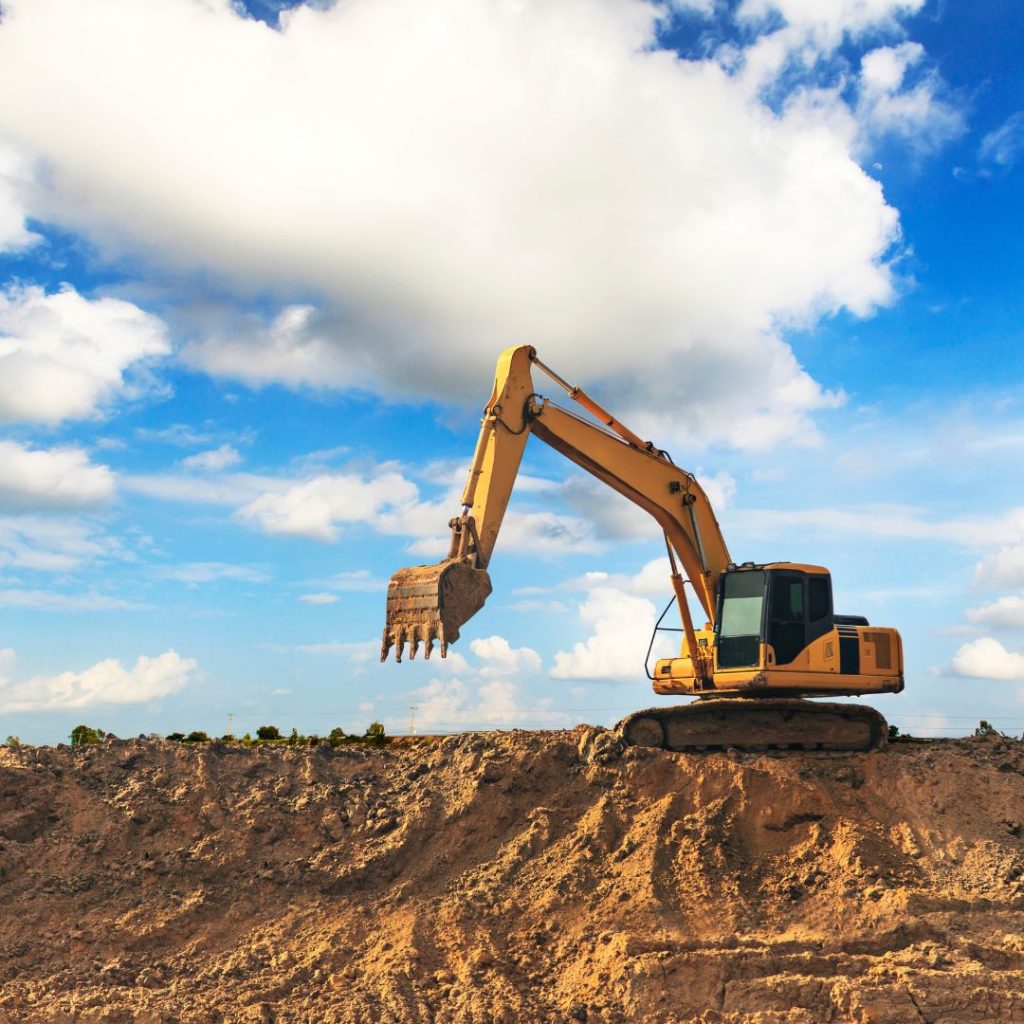 image presents Earthmoving Excavation